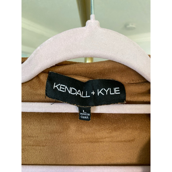 Kendall + Kylie Shacket Faux Suede Button Up Autumn Fall Western Cowgirl Desert - Picture 5 of 6